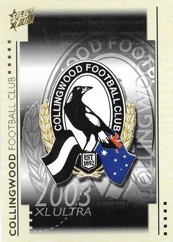 2003 Select XL Ultra AFL #13 Collingwood Magpies Front